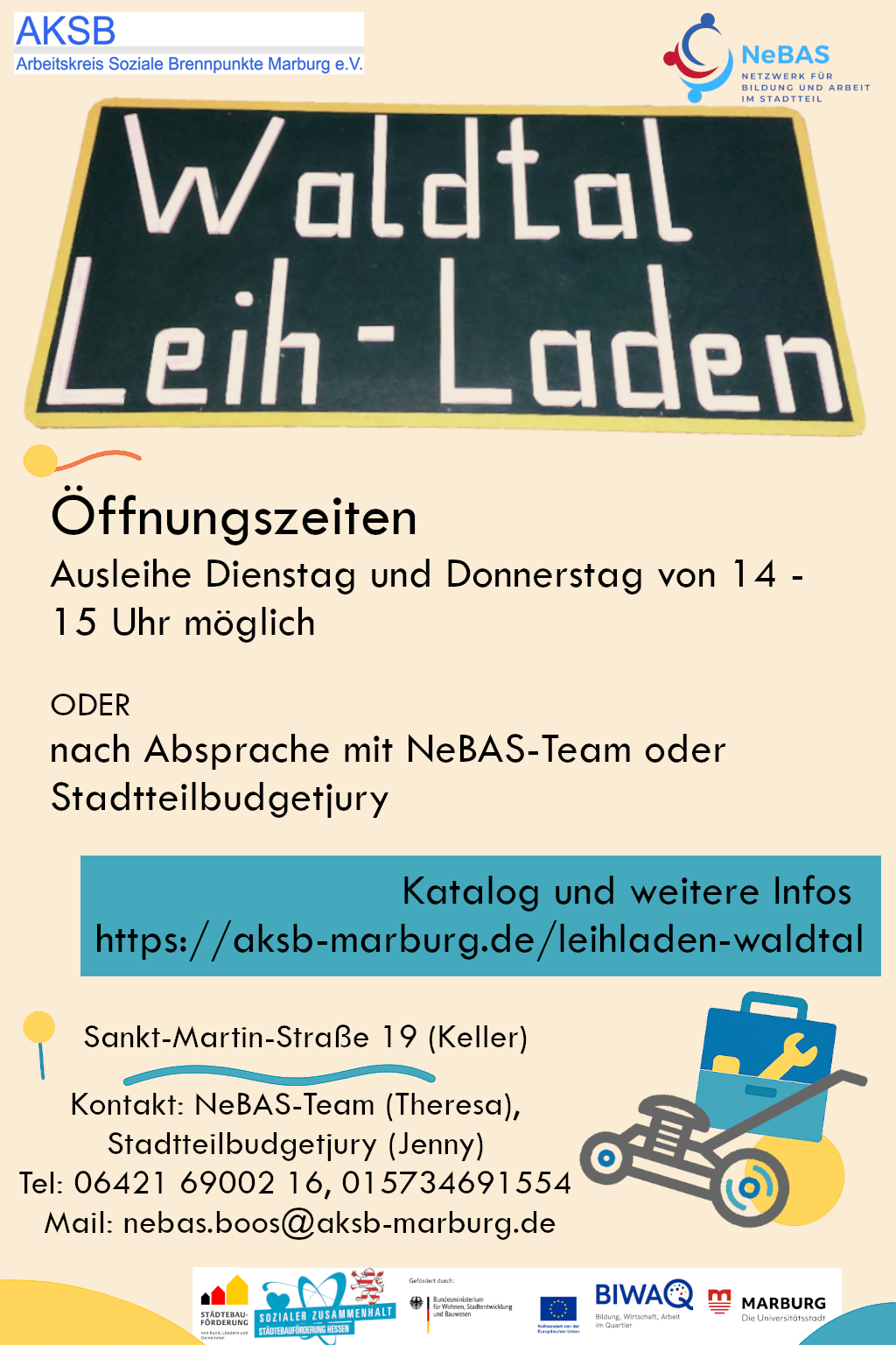Flyer Leihladen Öffnungszeiten